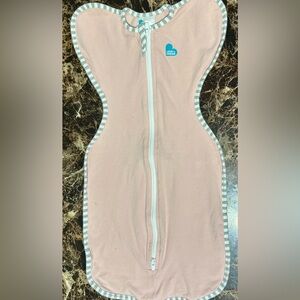 Love to Dream Pink Sleep Sack with Striped Trim